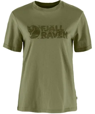 Productafbeelding van Fjällräven dames T-shirt, model Lush Logo, kleur groen, maat M