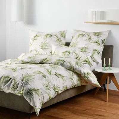 Produktbild von Janine Interlock Feinjersey Bettwäsche Carmen S 55107-06 grün 135x200 cm + 80x80 cm