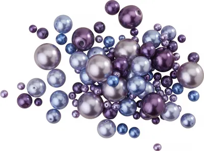 Produktbild von Lila schillernde Glasperlen in verschiedenen Größen Ø 3-10 mm, 65g für Schmuckbasteln & Deko