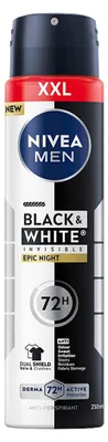 Immagine prodotto di NIVEA MEN Deodorante Antitraspirante Black&White Invisible Epic Night, spray, 72 ore, 250 ml