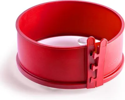 Immagine prodotto di Tortiera a cerniera rossa con base in vetro, Ø 18 cm