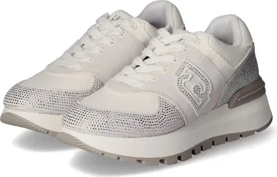 Produktbild von Liu Jo Damen Low Sneaker AMAZING 33 Grau-Weiß Leder-Textil Größe: 40