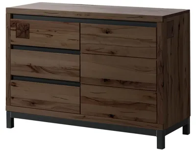 Produktbild von MASSIVMOEBEL24 Sideboard Kernbuche 120x45x85 tabacco braun geölt VILLANDERS #210