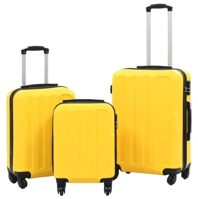 Image de Ensemble de valises Trolley en 3 pièces avec coque rigide et roulettes à 360 degrés