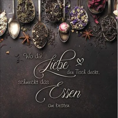 Produktbild von Glasbild Liebe & Essen 30x30 cm