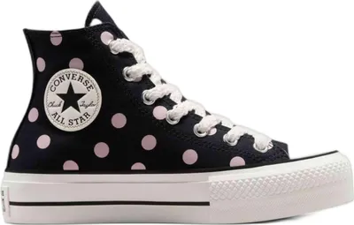 Produktbild von Converse All Star Polka Dot Lift A10688C in Schwarz Pink für Damen – 6 UK - 39 EU - 8 US / Black Pink