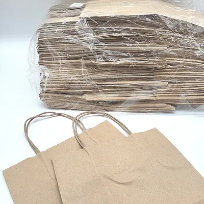 Immagine prodotto di Switory 100 pezzi - Sacchetti di carta resistenti 20 cm x 12 cm x 26,5 cm - Marroni - Per la spesa