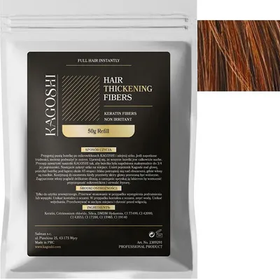 Produktbild von Kagoshi Sachet Refill 50g Hair Fibers Haarverdichtung Haarfüller Schütthaar Streuhaar Haarpuder Haarfasern Sofortwirkung So Real KASTANIEBRAUN
