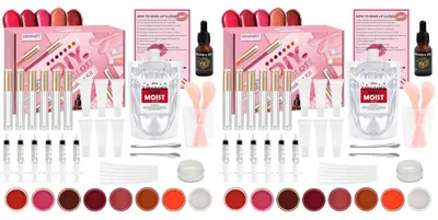 Image de Kit pour fabriquer du brillant à lèvres, 2 pièces, pour créer des cosmétiques faits maison pour filles et adultes, parfum rose