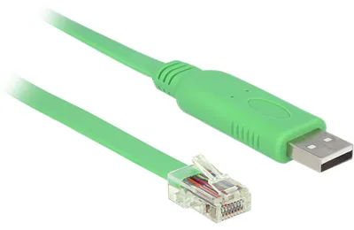 Produktbild von Delock Adapter USB 2.0 Typ-A Stecker > 1 x Seriell RS-232 RJ45 Stecker