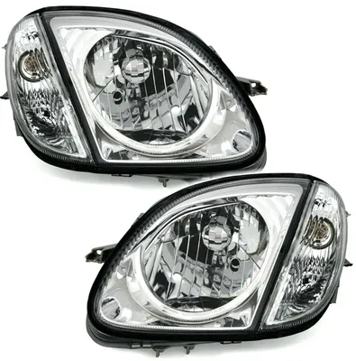 Für Mercedes SLK R170 4/96- Scheinwerfer Klarglas Chrom + Frontblinker + Adapter in der Farbe Chrom von AD TUNING GmbH & Co. KG