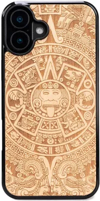 Produktbild von Holzhülle für iPhone 16 Plus, Bewood Aniegre Aztekischer Kalender
