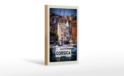 Produktbild von Holzschild Reise 12x18 cm Corsica France Urlaubsort Geschenk