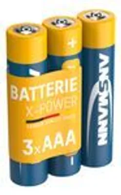 Produktbild von ANSMANN X-Power Alkaline Batterie Micro AAA / LR03 3er Schrumpffolie