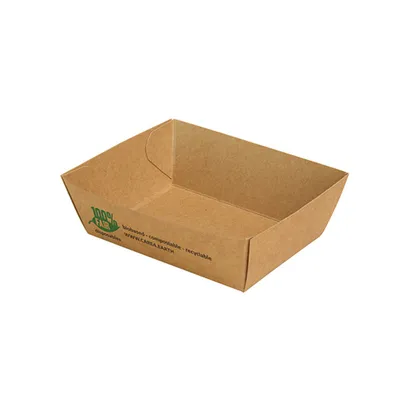 Image de PAPSTAR 87242 PAPSTAR Plateau à snacks "pur", dimensions : 90 x 70 x 35 mm