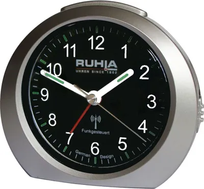 Produktbild von Rádiom riadený budík UMR RUHLA 258-1, analógový, so svetlom, crescendo, opakovanie budíka
