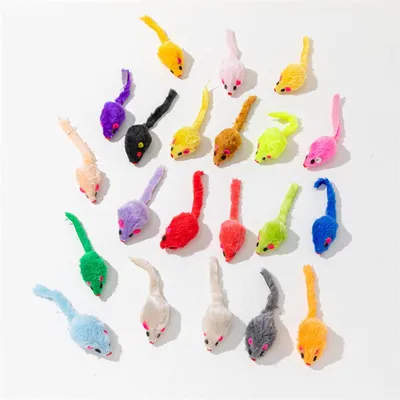 Immagine prodotto di 12 giocattoli a forma di topo, in peluche