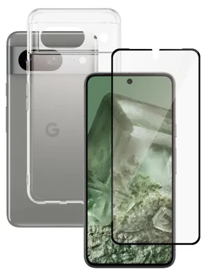 Produktbild von PanzerGlass SAFE. by ® 2-in-1 Set Google Pixel 8 | Ultra-Wide Fit | Bulk, Google, Google - Pixel 8, Trockene Anwendung, Kratzresistent, Schockresistent, Transparent, 50 Stück(e)