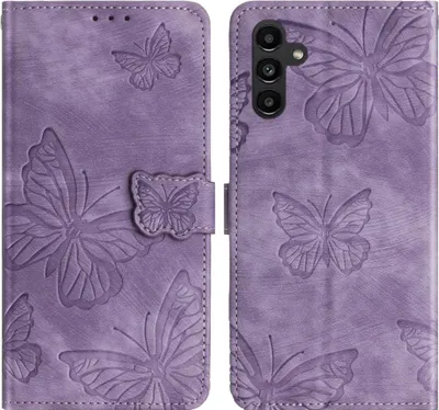 Produktbild von Samsung Galaxy A36 Hülle - Coverup Schmetterlinge Klapphülle - Violett