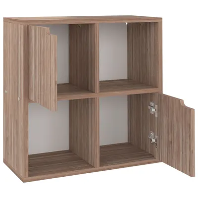 Obrázek produktu pro vidaXL Regál na knihy Grey Sonoma Oak 60x27,5x59,5 cm výrobek ze dřeva