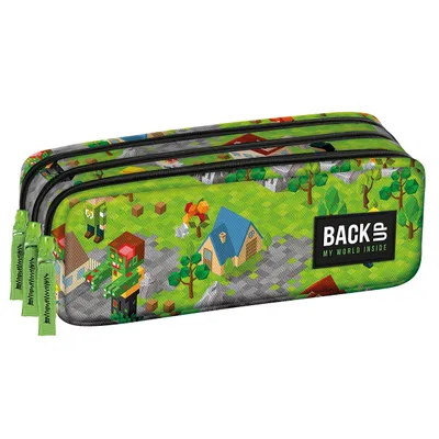 Produktbild von Pixel Game 3 Fach Schlamper Etui Faulenzer Federmäppchen Stifte Mäppchen