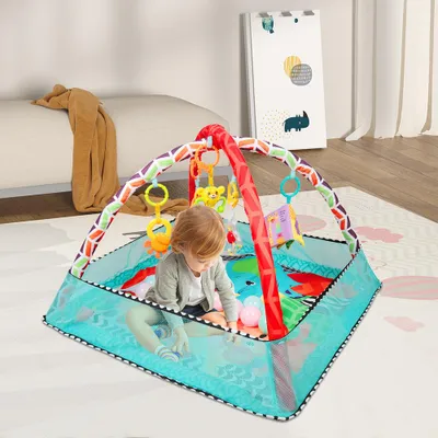 Produktbild von Lernmatte Baby Matte 5 Spielzeuge mit 18 sensorischen Bällen mit Spielbogen