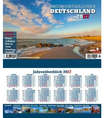 Immagine prodotto di Calendario trimestrale per la Germania, anno 2027