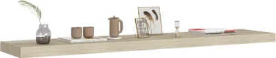 Produktbild von Cloris DesignMöbel Wandregale - Braun Schweberegal Eichen-Optik 120x23,5x3,8cm MDF Schlichtes7891287