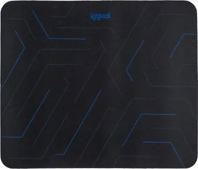 Produktbild von iggual Hexa 1, Schwarz, Blau, Muster, Anti-Rutsch-Basis, Gaming-Mauspad