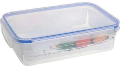 Produktbild von Frischebehalter - 1400 ml - transparent - Kunststoff - 23 x 16 x 6,5 cm - luftdicht verschlossen