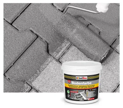 Produktbild von Isolbau Bodenfarbe Betongrau 4 kg Betonfarbe Bodenbeschichtung Keller Garage wasserfest