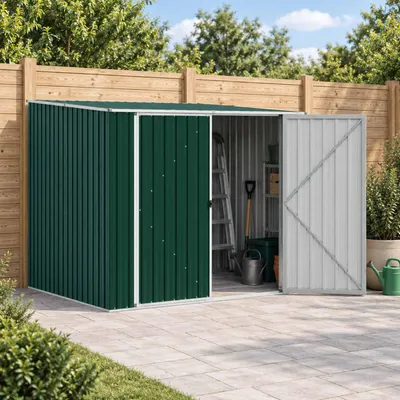 Productafbeelding van vidaXL Tuinhuis, groen, 195x198x159 cm, verzinkt staal