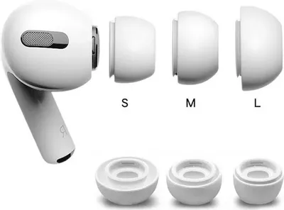 Obrázok produktu pre Jumada's – Náhradné silikónové nástavce do uší pre AirPods Pro 1/2: 3 páry, veľkosti S/M/L – Silikónové nástavce – Nástavce do uší – Všetky veľkosti v jednom balení – Veľkosť S, veľkosť M a veľkosť L