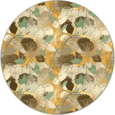 Produktbild von Glas-Herdabdeckplatte Glaskeramikkochfeld-Abdeckung Schneideplatten - 40 cm - Abstrakt Blumen gold