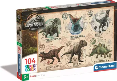 Image de Clementoni Legpuzzel Super Color Jurassic World, 104e.