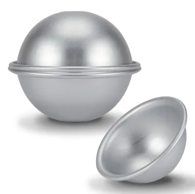 Produktbild von 10 cm Halbkreisform aus Aluminium, Halbkugel-Chiffon-Kuchenform, Bikini-Kuchen, Dessert, Pudding, Backform
