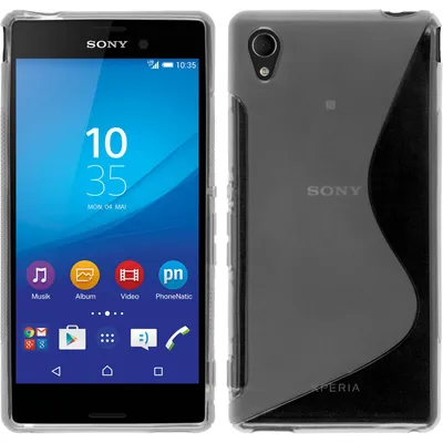 Produktbild von PhoneNatic Case kompatibel mit Sony Xperia M4 Aqua - clear Silikon Hülle S-Style + 2 Schutzfolien
