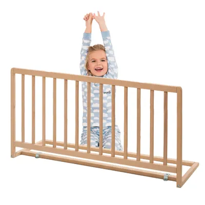 Produktbild von GEUTHER Bettschutzgitter Lissi in Natur | 110 cm | Extra hoch 60 cm | Klappbar | Montage am Bettrahmen | Massivholz | Fallschutz