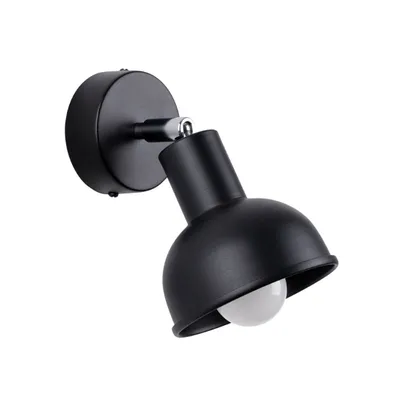 Image de Applique ELBA noir 1xE27 15W acier 17x11x19cm Sollux Lighting