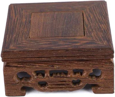 Immagine prodotto di Piccolo piedistallo in legno per teiera o vaso, 8x8x37 cm, decorativo