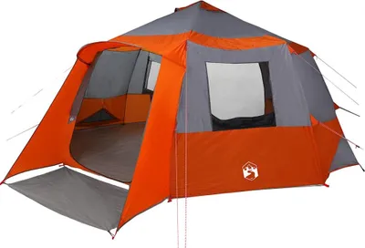 Immagine prodotto di vidaXL Tenda cabina 12 persone Grigio e arancione 500 x 500 x 294 cm