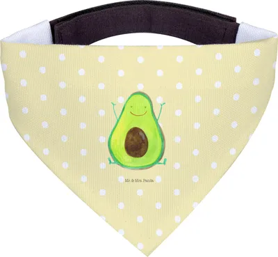 Produktbild von Mr. & Mrs. Panda Halstuch Für Hunde Avocado Glücklich - Gelb Pastell - Geschenk, Hundetuch, Chaos, Hundebandana, Bandana, Frucht, Freude
