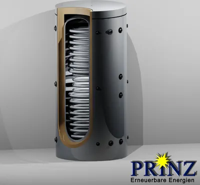 Produktbild von Hygienepufferspeicher 1000 Liter mit 2 Wärmetauschern und Isolierung Typ PHSS 1000