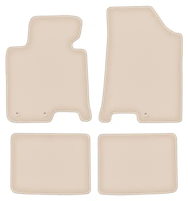 Produktbild von DURBAN Beige Velours-Fußmatten-Set für Hyundai i40 Kombi, Limousine (2011-)