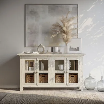 Produktbild von Avola AV1610-54 Sideboard im Rustikalen Stil mit Glastüren