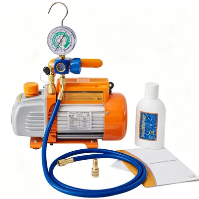 Immagine prodotto di Kit di condizionamento con pompa del vuoto per sistemi HVAC/climatizzazione auto, per la ricarica del refrigerante