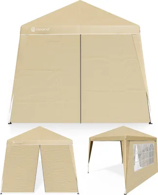 Produktbild von CASARIA® Pavillon Pop-Up 3x3m inkl. 2x Seitenteile Farbauswahl UV-Schutz 50+ inkl. Tasche wasserdicht faltbar Faltpavillon Zelt Festival Capri Beige