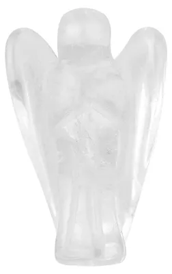 Produktbild von Morella Edelstein Bergkristall Engel Glücksbringer Schutzengel zum Mitnehmen 3,5 cm in Samtbeutel