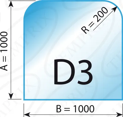 Produktbild von Kaminbodenplatte Transparent Form D3  1000 x 1000 x 6mm - Version ECO (Tragkraft bis 550 Kg)