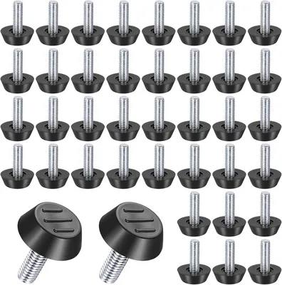 Produktbild von 40 Stück verstellbare Möbelfüße M6, Schwarz